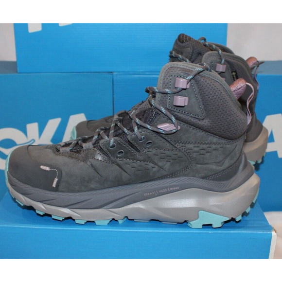 Hoka Women’s Kaha 2 GTX Mid‎ Waterproof Hiking Boots Castlerock Gray Sz 7.5 $240 - Picture 3 of 8